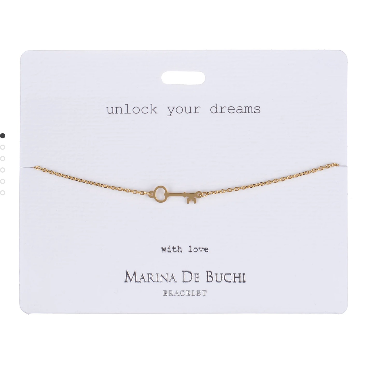 Marina De Buchi ‘Unlock Your Dreams’ Luxe Key Freedom Bracelet - Gold